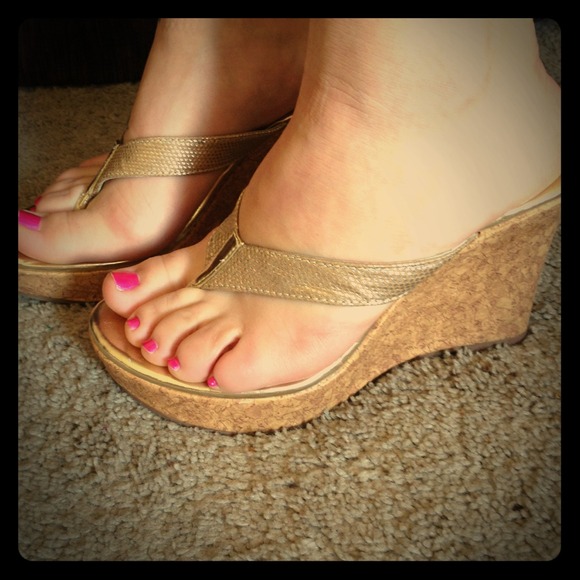 PRICED REDUCEDCork wedge sandal heels