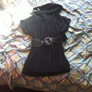 Selling my black sweater dress with belt
