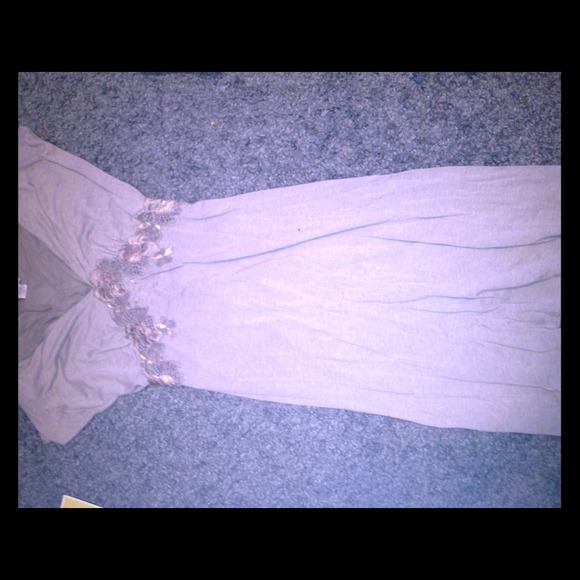 NATORI grey/taupe dress knee length