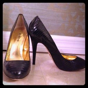 Black snakeskin bebe REDUCED