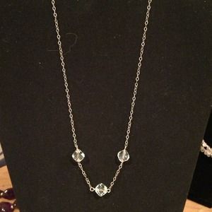 Gold and crystal necklace