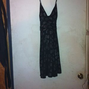 Black dress silver dots