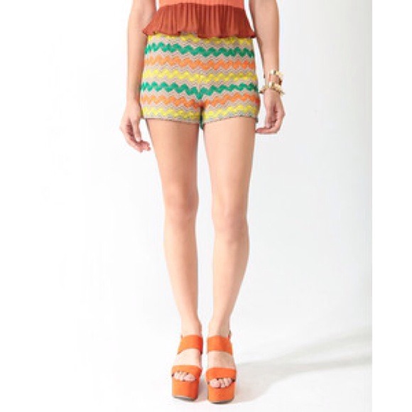 Forever 21 Shorts - 🚫SOLD🚫F21 Crochet Zigzag Shorts Forever 21 Shorts - 🚫SOLD🚫F21 Crochet Zigzag Shorts