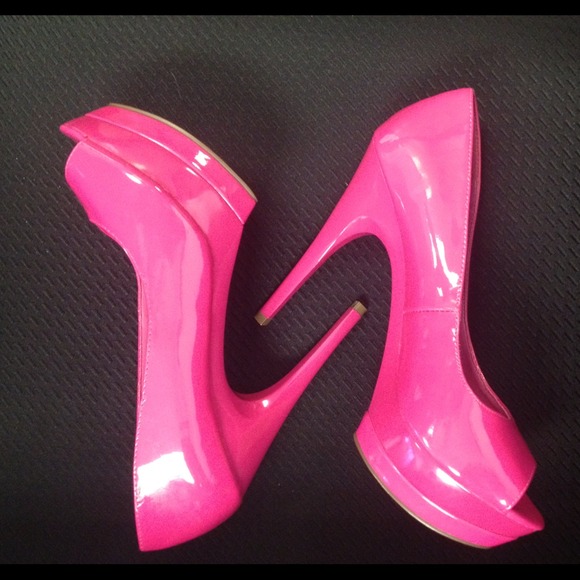 💟Hot 💟pink patent leather High Heels! NWOT