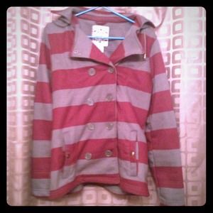 Wet Seal Double Breasted Striped coat