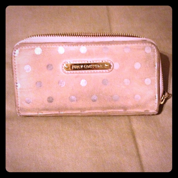 Pink suede Juicy Couture wallet