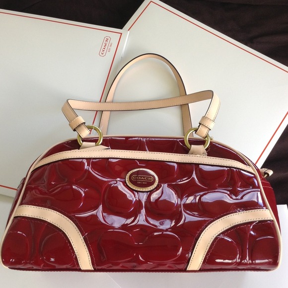 **SOLD to CINDI!  AUTHENTIC COACH Embossed Satchel