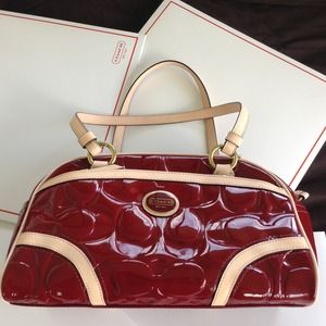 **SOLD to CINDI!  AUTHENTIC COACH Embossed Satchel