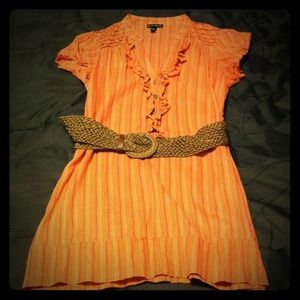 ❌SOLD IN BUNDLE ❌ Coral tunic with belt