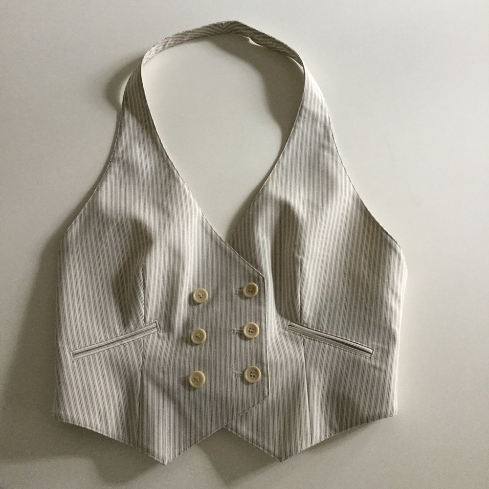 BCBG Nelly Double Breasted Striped Vest