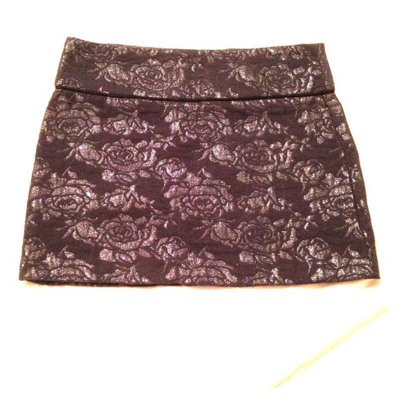 Silver and grey mini skirt