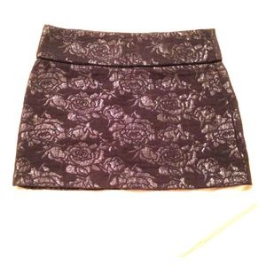 Silver and grey mini skirt