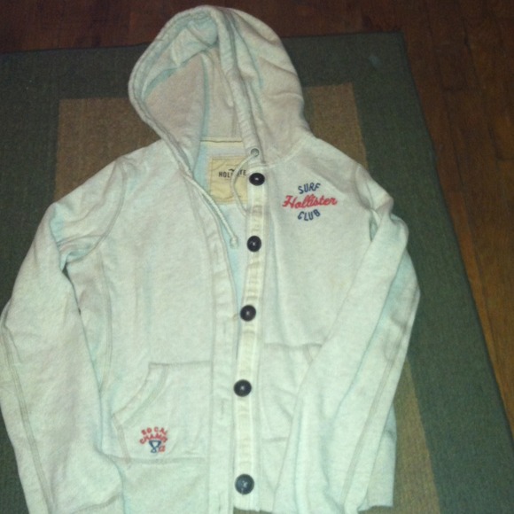 Worn once! Hollister button up sweater