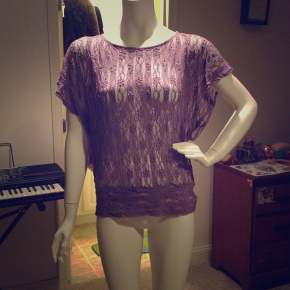 Purple lace top