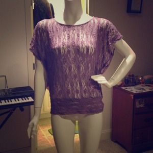 Purple lace top