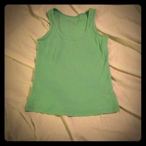 Green blue tank top.