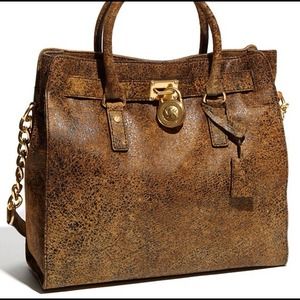 Michael Kors Hamilton tote in distressed leather.