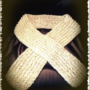 Hand knitted scarf