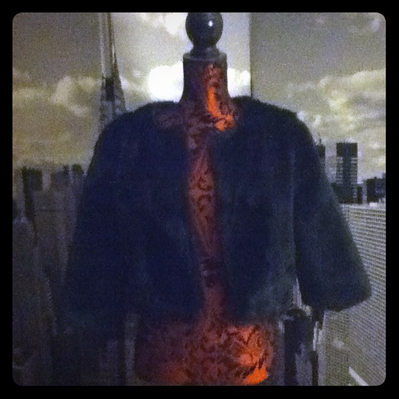 Lauren Conrad faux fur crop jacket.