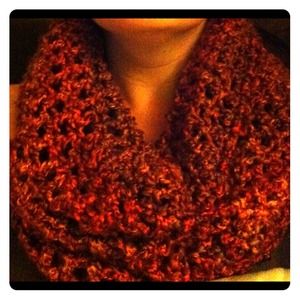 Amber colored infinity cowl