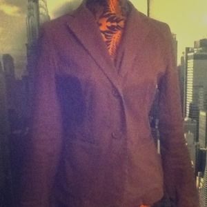 Gap burgundy trench coat.