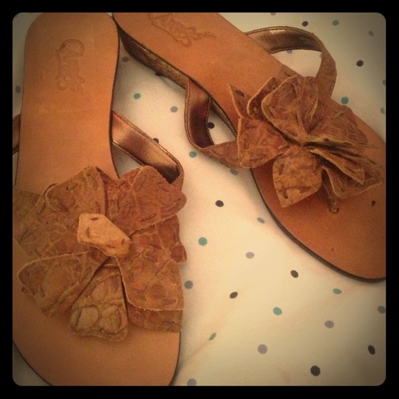 Carlos Santana flower sandals