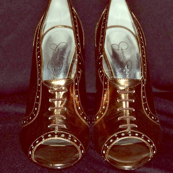 Jessica Simpson Nicola Bronze Booties 6.5
