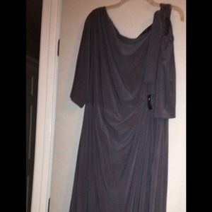 Charcoal Floor length Evening Dress