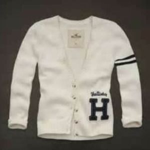 Hollister white Cardigan SOLD