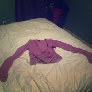 Purple wrap around sweater