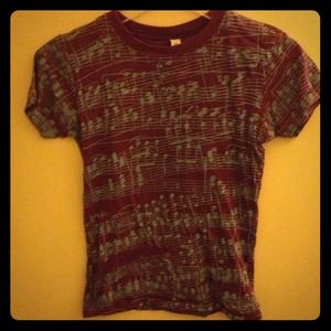 Urban Outfitters Tops - Purple t-shirt with teal music notes Urban Outfitters Tops - Purple t-shirt with teal music notes