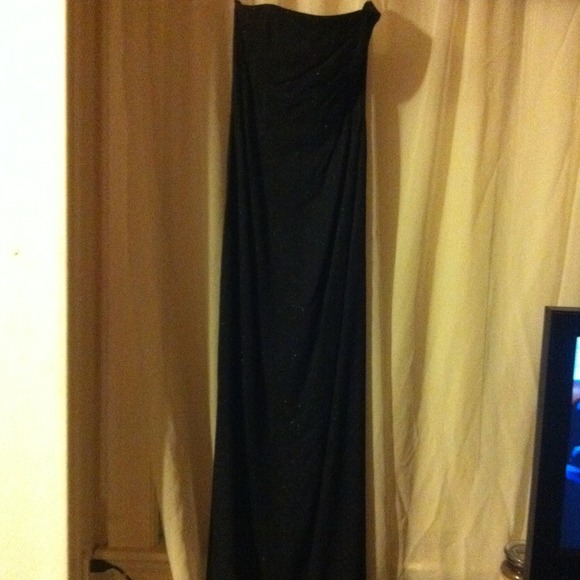 Gorgeous black beaded strapless dress