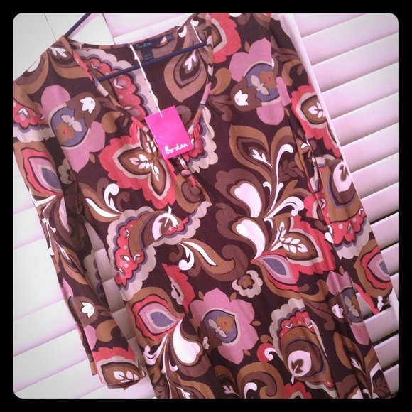 BUNDLE:  Boden floral dress & polka dot dress