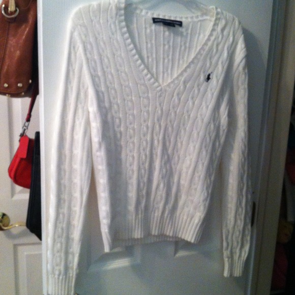 Cable knit v neck Ralph Lauren sweater