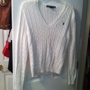 Cable knit v neck Ralph Lauren sweater