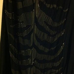 Edgy beaded black dress