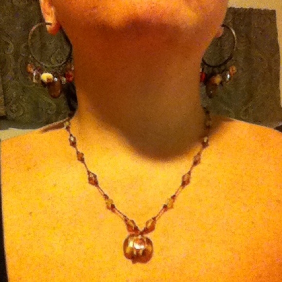 Macy's earrings and necklace set