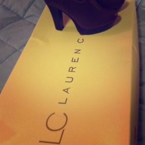 Brown platform boots