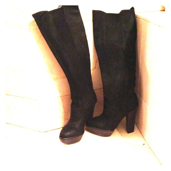 Joes black suede knee high boots! Reserved!