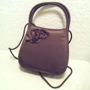 ❗REDUCED❗Brown Satin Dressy Handbag