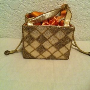 ❗REDUCED❗Gold brocade evening handbag