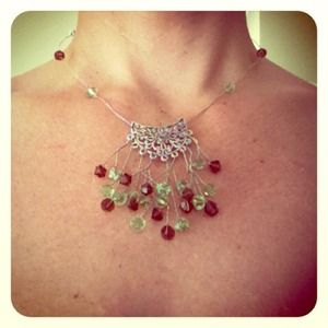 REDUCED!!  Handmade silver bead necklace