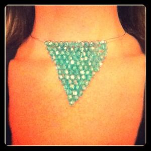 REDUCED!!  Beautiful blue crystal necklace