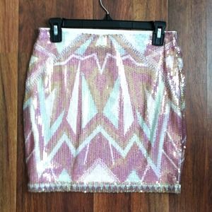 NWOT sequin body con skirt
