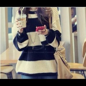 Stipped Oversized Sweater