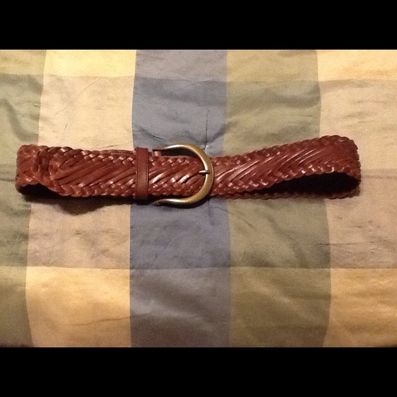 *SOLD IN BUNDLE* Linea Pelle Brown Woven Belt