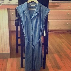 Denim sleeveless dress.