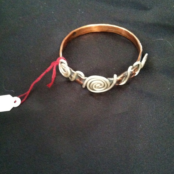 Copper & sterling silver bracelet
