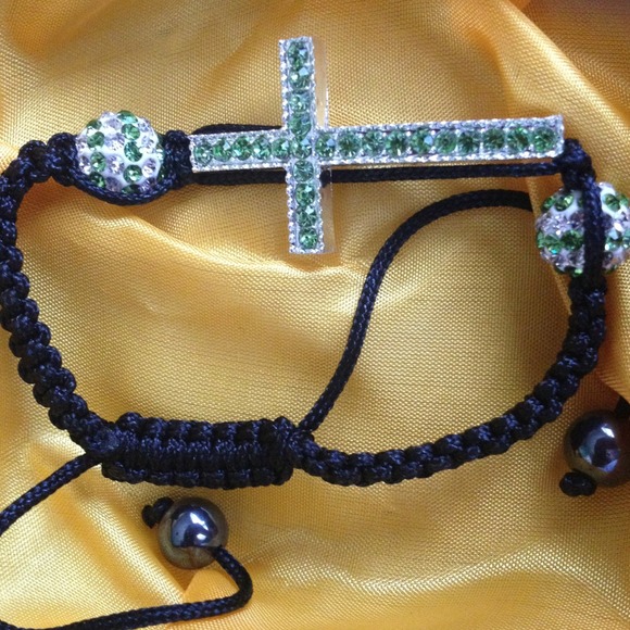 Handmade shambala cross bracelet