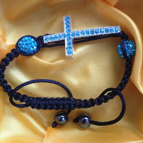 Handmade shambala cross bracelet